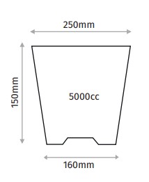 Enjeksiyon Makrome Saksı 5 Litre